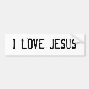 I LOVE JESUS BUMPER STICKER