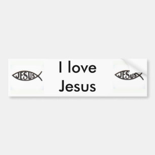 I love Jesus Bumpersticker Bumper Sticker
