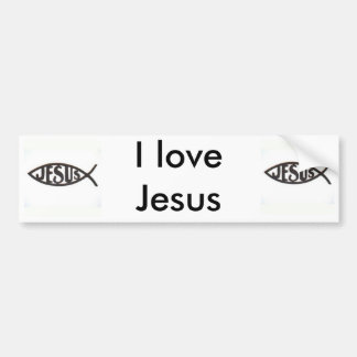I love Jesus Bumpersticker Bumper Sticker