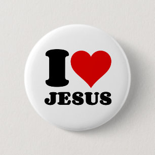 i love Jesus christian 2 Inch Round Button