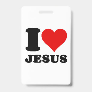 i love Jesus christian quote Badge