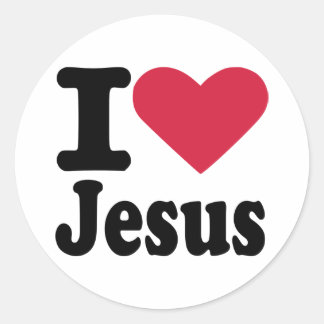 I love Jesus Classic Round Sticker