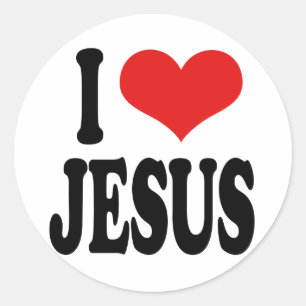 I Love Jesus Classic Round Sticker