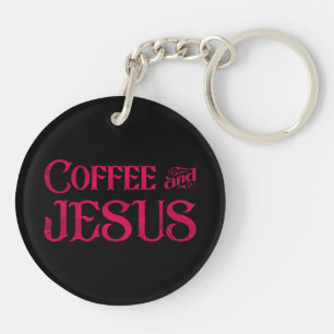 I Love Jesus & Coffee Keychain