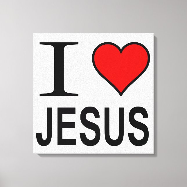 I Love Jesus enveloppé toile (Recto)