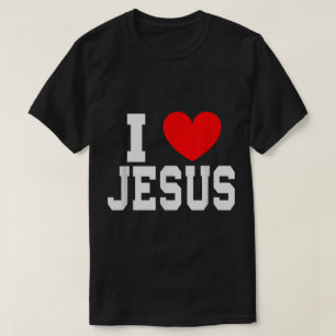 I Love Jesus Faith Design T-Shirt