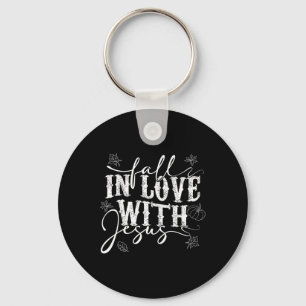 I Love Jesus Fall Leaves And Pumpkin Autumn Thanks Keychain
