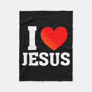 I Love Jesus Fleece Blanket