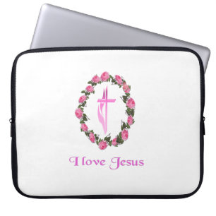 I love Jesus gifts Laptop Sleeve