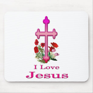 I love Jesus gifts Mouse Pad