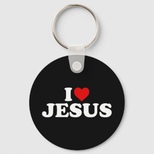 I Love Jesus - Heart Pullover HoodieFeatures a red Keychain