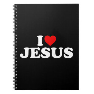 I Love Jesus - Heart T-ShirtFeatures a red heart.  Notebook