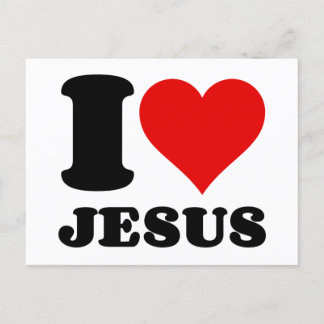 i love jesus holiday postcard