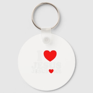 I Love Jesus Jesus Loves Me Christian Faith Church Keychain