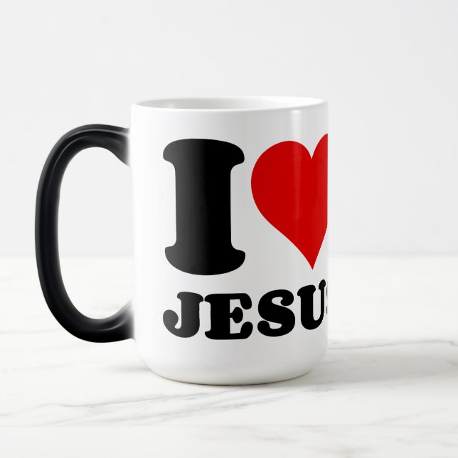 I LOVE JESUS MAGIC MUG (Left)