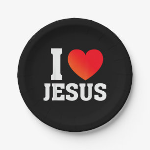 I Love Jesus Paper Plate