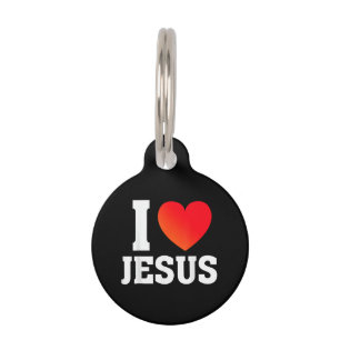 I Love Jesus Pet Tag
