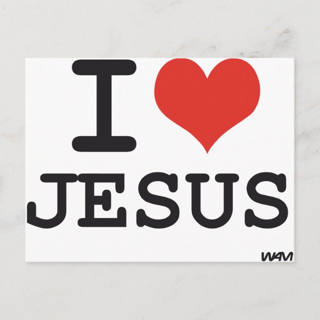 I love Jesus Postcard (Front)
