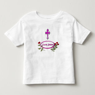 I love Jesus products with roses Toddler T-shirt