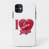 I Love Jesus Red Heart