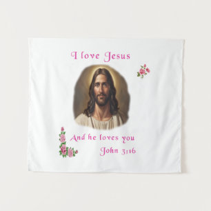 I love Jesus Tapestry