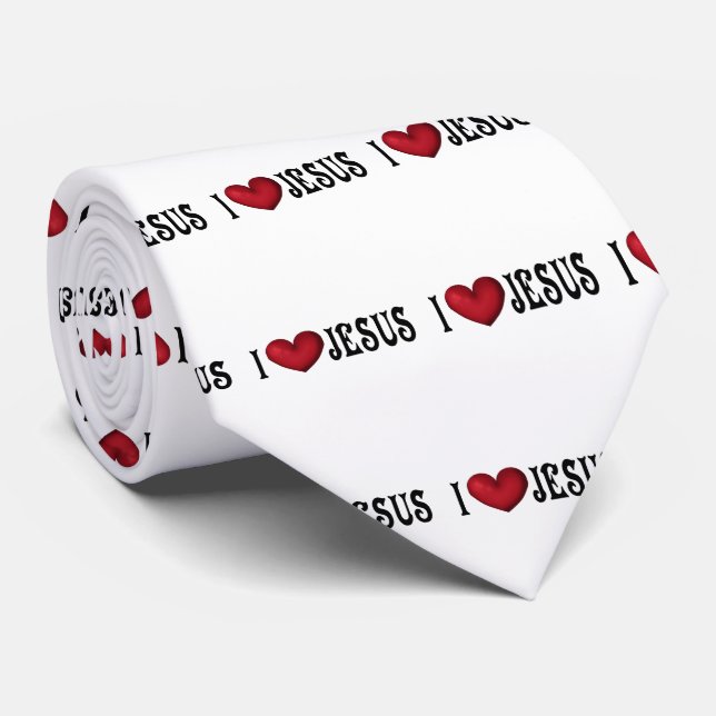 I Love Jesus Tie (Rolled)