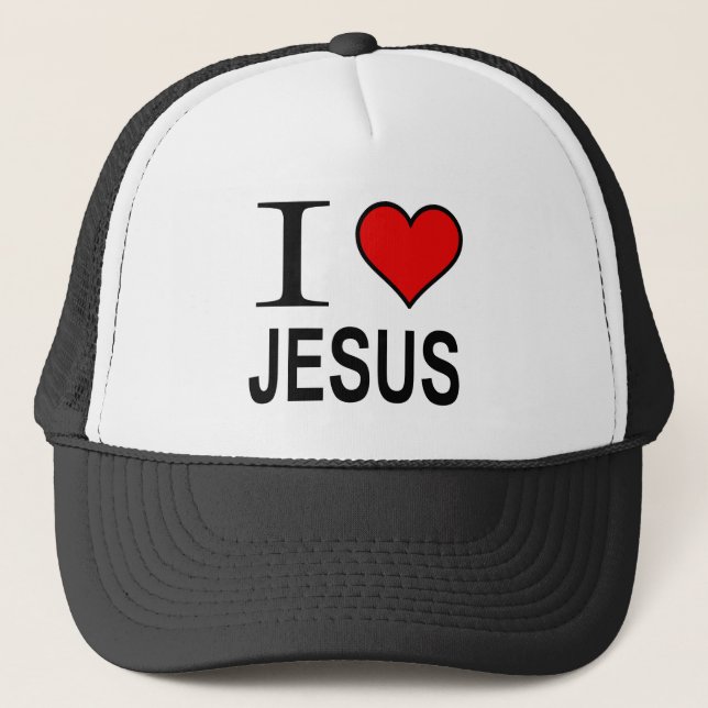 I Love Jesus Trucker Hat (Front)