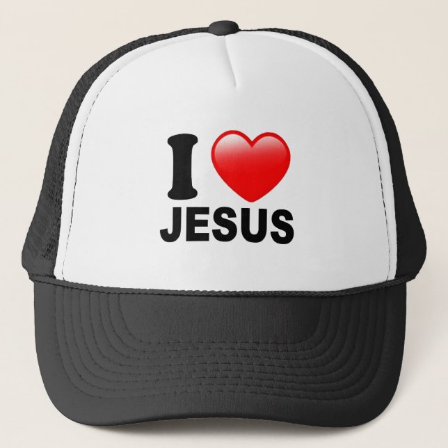 I Love Jesus Trucker Hat (Front)