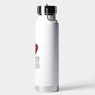 I Love Jesus Vintage Engraving Faith Shirt Design_ Water Bottle