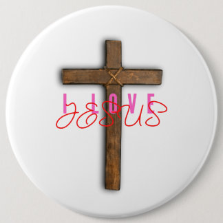 I Love Jesus Women’s 6 Inch Round Button