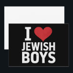 I Love Jewish Boys I Heart Jewish Boys Hanukkah Invitation<br><div class="desc">I Love Jewish Boys I Heart Jewish Boys Hanukkah</div>