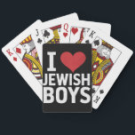 I Love Jewish Boys I Heart Jewish Boys Hanukkah Playing Cards<br><div class="desc">I Love Jewish Boys I Heart Jewish Boys Hanukkah</div>