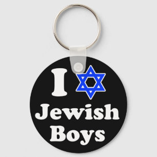 I Love Jewish Boys Keychain