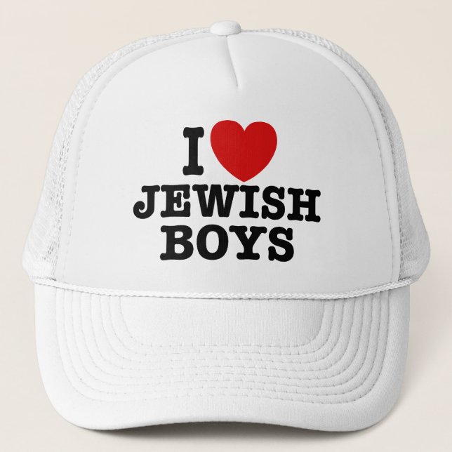 I Love Jewish Boys Trucker Hat (Front)