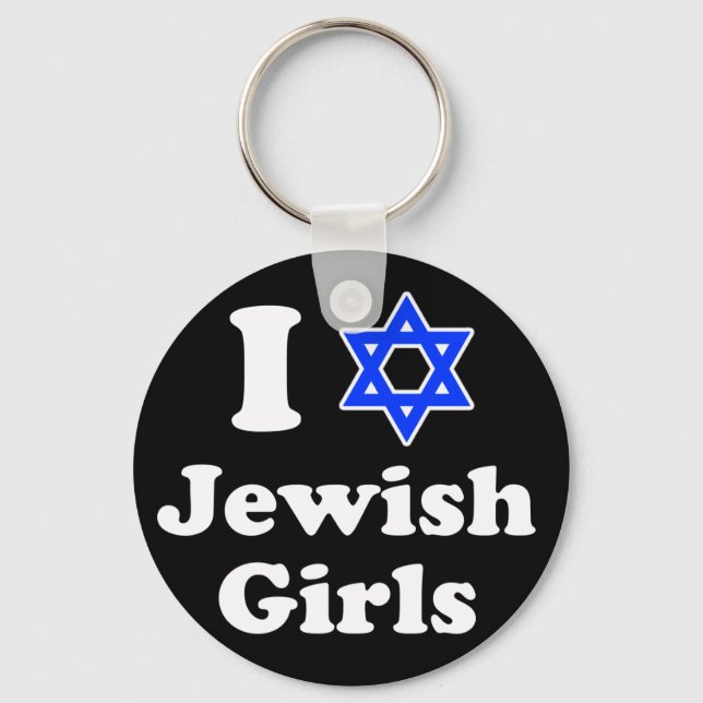 I Love Jewish Girls Keychain (Front)