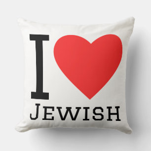 I love Jewish  Throw Pillow