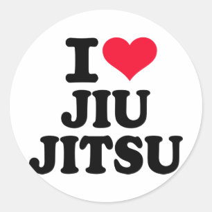 I love Jiu Jitsu Classic Round Sticker