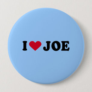 I LOVE JOE 4 INCH ROUND BUTTON