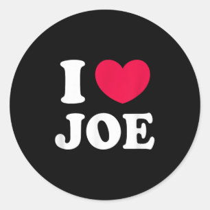 I Love Joe  Classic Round Sticker