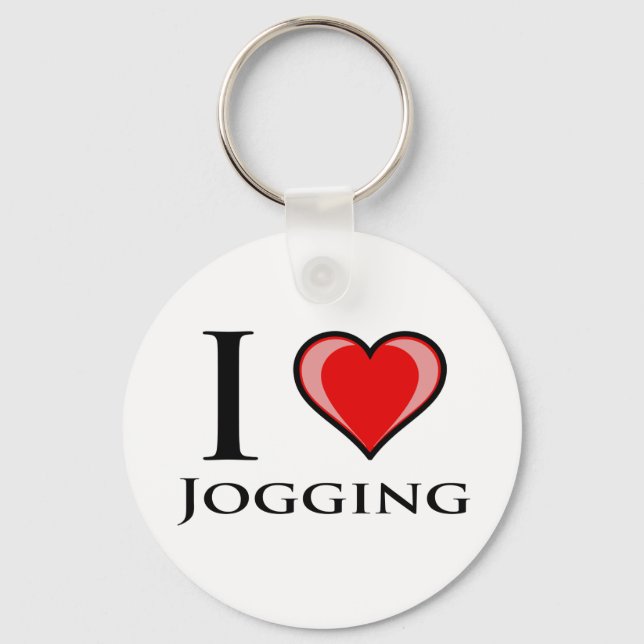 I Love Jogging Keychain (Front)