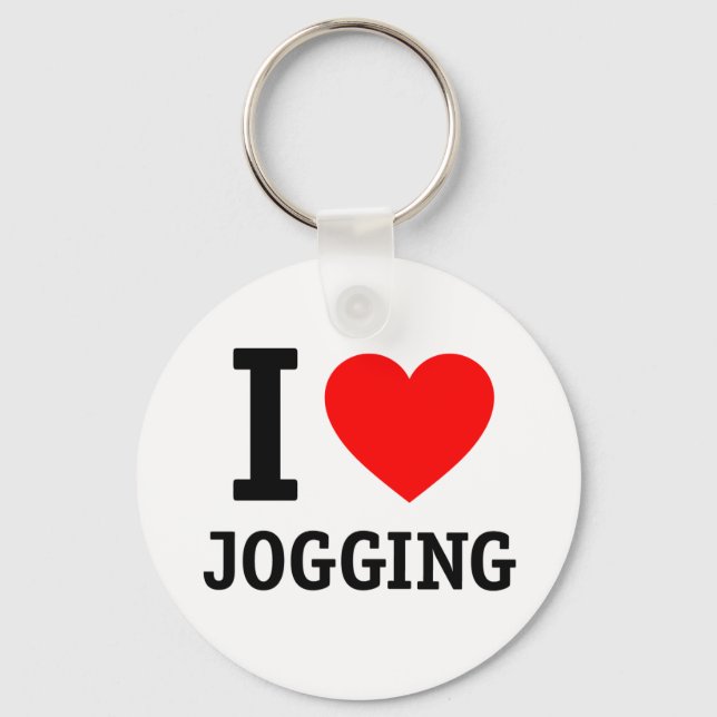 I Love Jogging Keychain (Front)