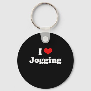 I Love Jogging Tshirt Keychain