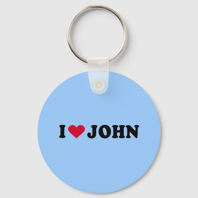 I LOVE JOHN KEYCHAIN (Front)
