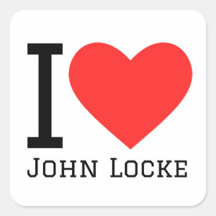 I love John Locke Square Sticker
