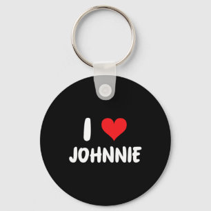I Love Johnnie - Heart Keychain