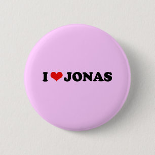 I LOVE JONAS 2 INCH ROUND BUTTON