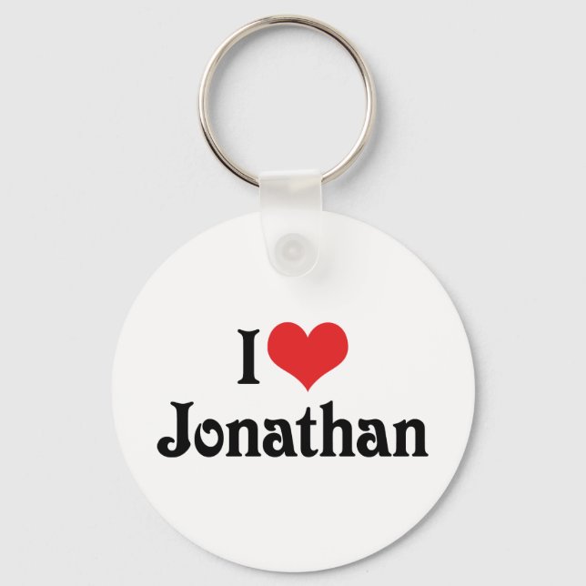 I Love Jonathan Keychain (Front)