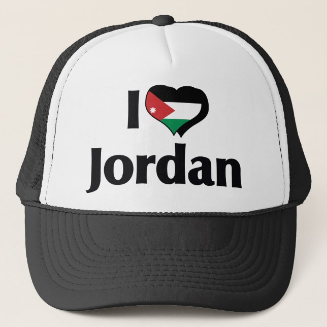 I Love Jordan Flag Trucker Hat (Front)