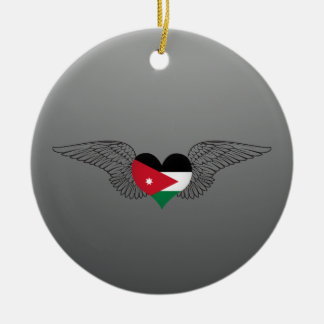 I Love Jordan -wings Ceramic Ornament