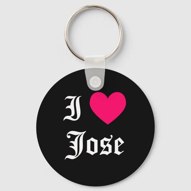I Love Jose Keychain (Front)